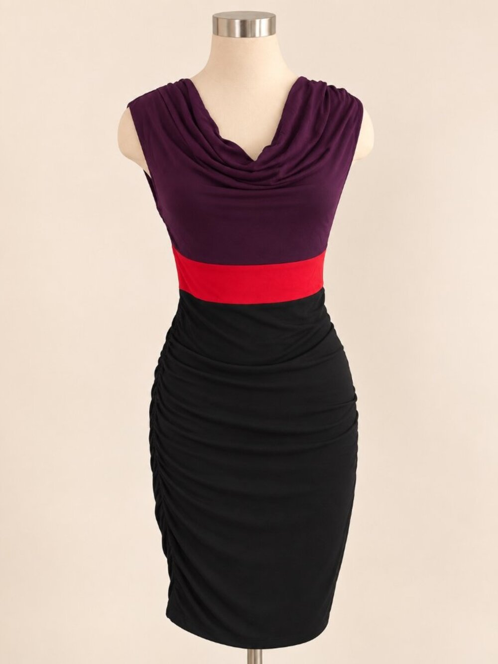 INC I Black and Purple Bodycon Dress